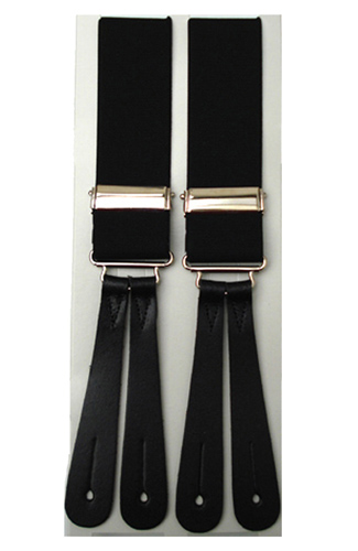 Black Leather End Braces